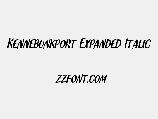 Kennebunkport Expanded Italic