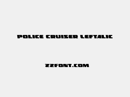 Police Cruiser Leftalic