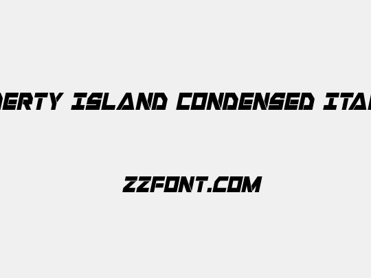 Liberty Island Condensed Italic