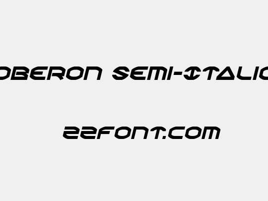 Oberon Semi-Italic