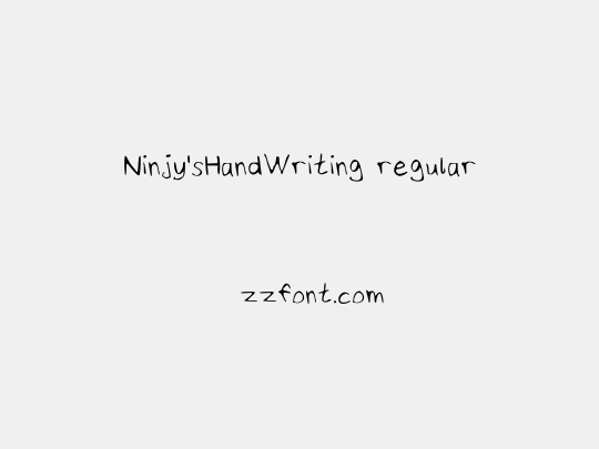 Ninjy'sHandWriting regular