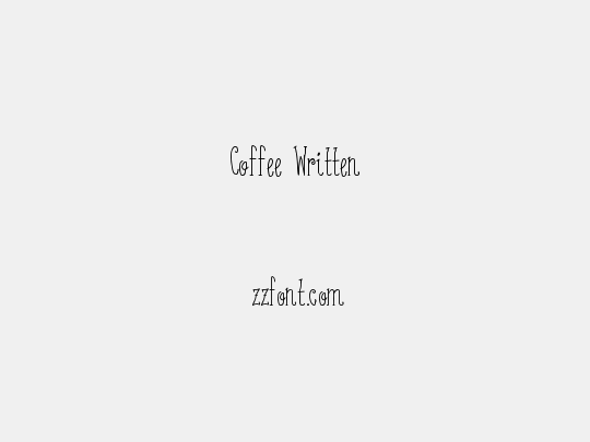 Coffee Written