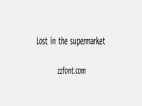 Lost in the supermarket