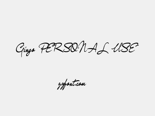 Gingo PERSONAL USE