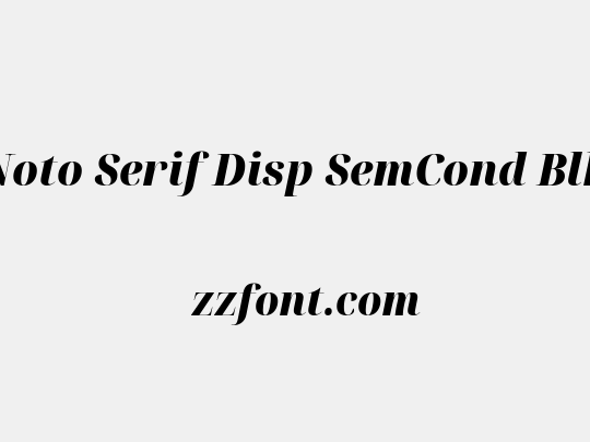 Noto Serif Disp SemCond Blk