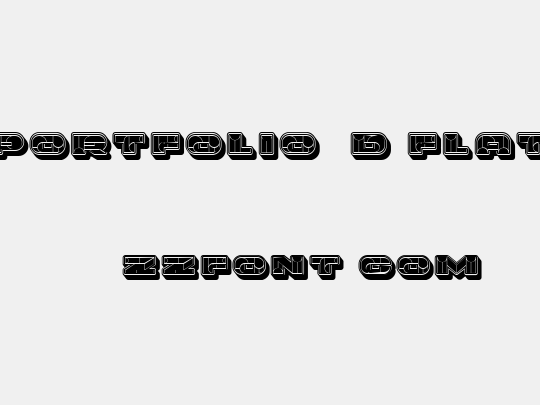 Portfolio 3D Flat