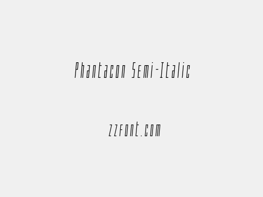 Phantacon Semi-Italic
