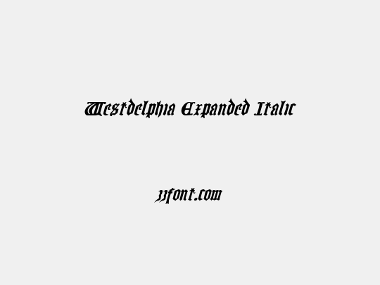 Westdelphia Expanded Italic