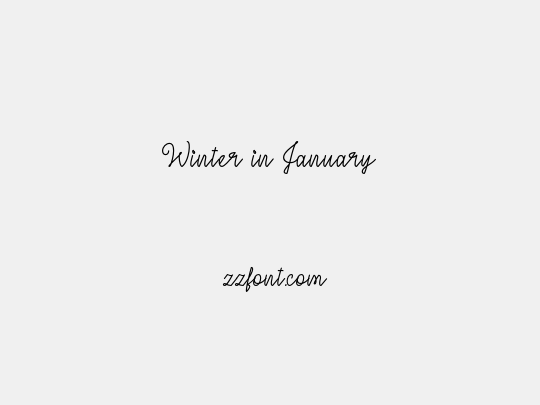 Winter in January