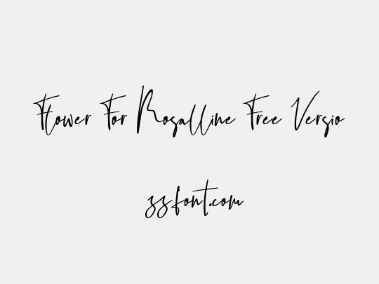 Flower For Rosalline Free Version