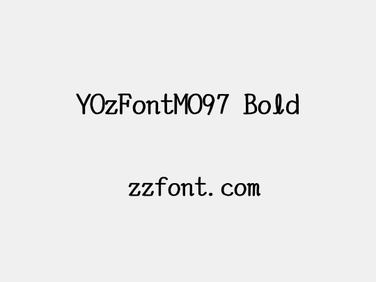 YOzFontMO97 Bold