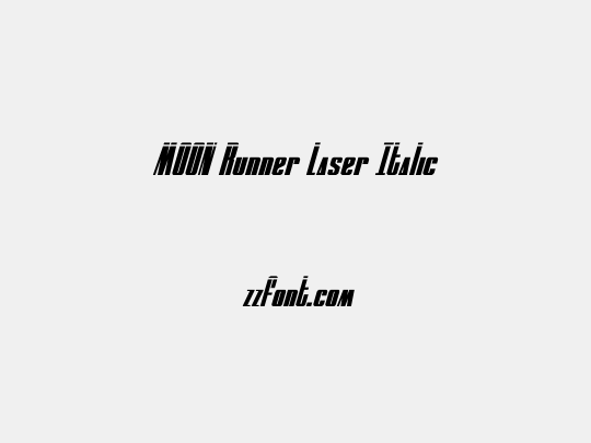 MOON Runner Laser Italic