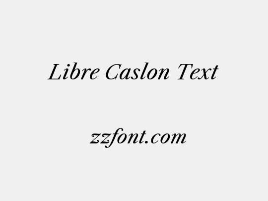 Libre Caslon Text