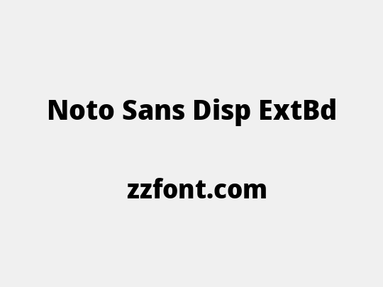 Noto Sans Disp ExtBd