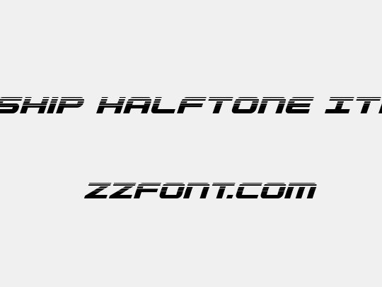 Gunship Halftone Italic