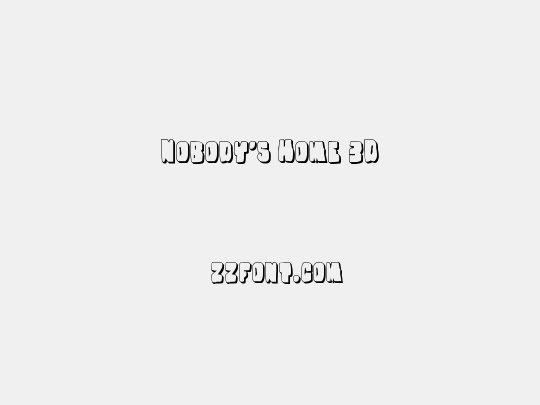 Nobody's Home 3D