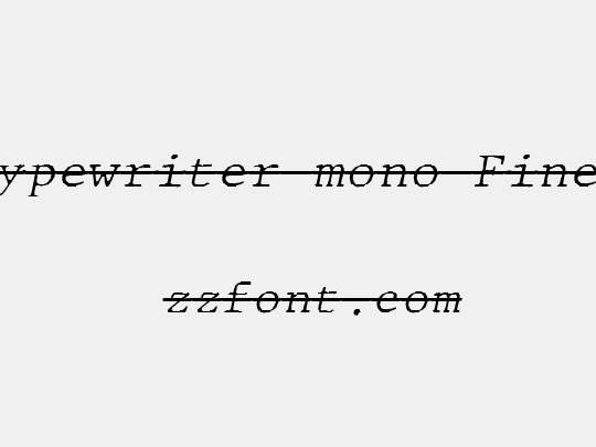 JMH Typewriter mono Fine Over