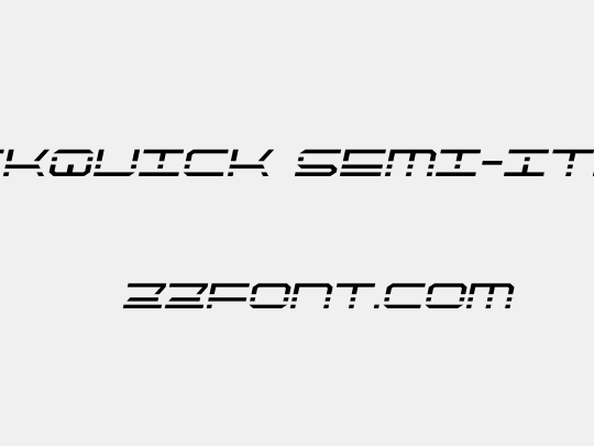 QuickQuick Semi-Italic