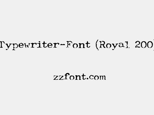 Typewriter-Font (Royal 200)