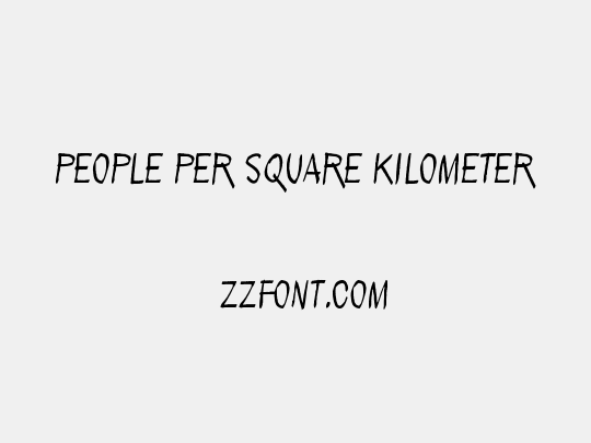 People per square kilometer