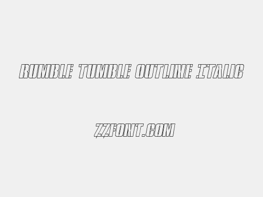 Rumble Tumble Outline Italic