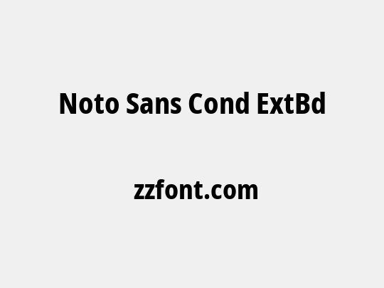 Noto Sans Cond ExtBd