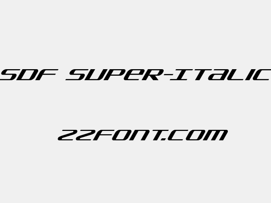 SDF Super-Italic