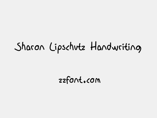 Sharon Lipschutz Handwriting