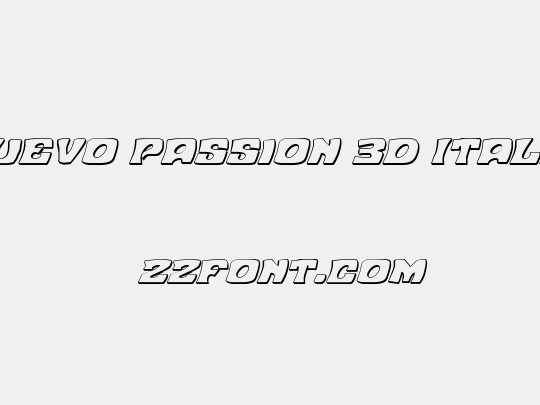 Nuevo Passion 3D Italic