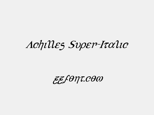 Achilles Super-Italic