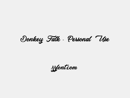 Donkey Talk - Personal Use