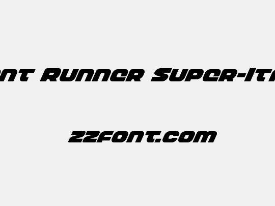 Front Runner Super-Italic