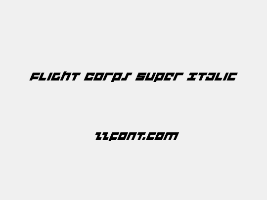 Flight Corps Super Italic