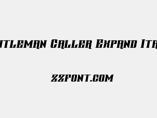 Gentleman Caller Expand Italic