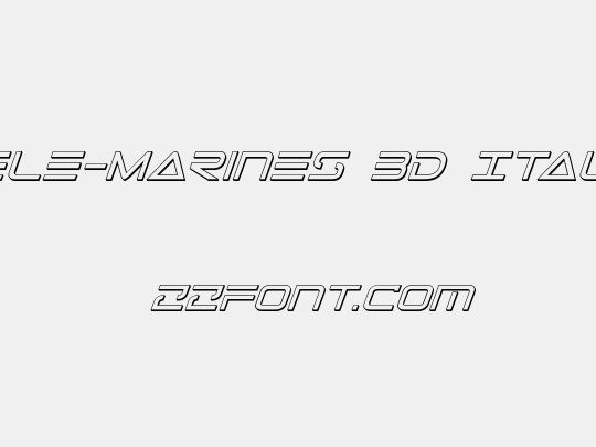 Tele-Marines 3D Italic