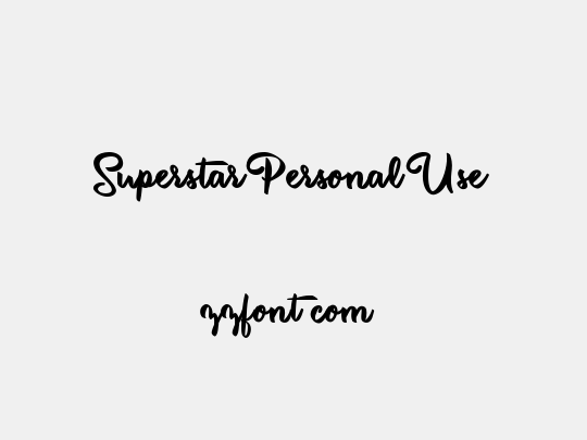 Superstar Personal Use