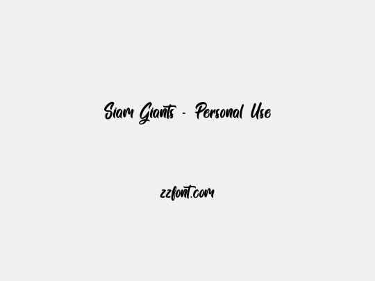 Siam Giants - Personal Use