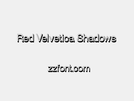 Red Velvetica Shadows