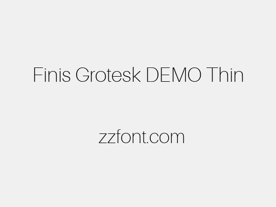 Finis Grotesk DEMO Thin