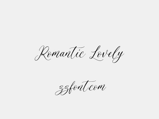 Romantic Lovely