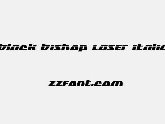 Black Bishop Laser Italic