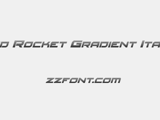 Red Rocket Gradient Italic