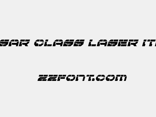 Pulsar Class Laser Italic