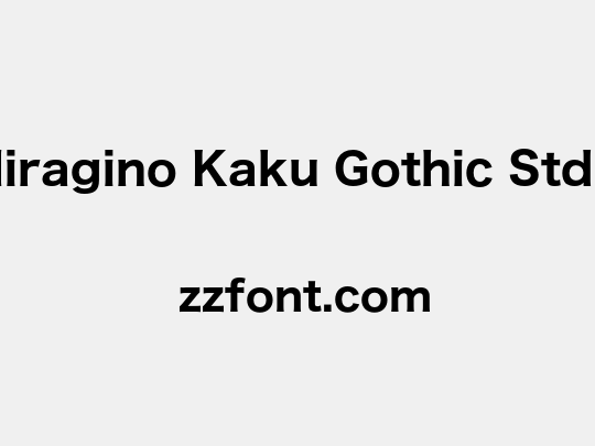 Hiragino Kaku Gothic StdN