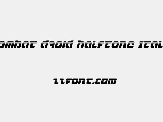 Combat Droid Halftone Italic