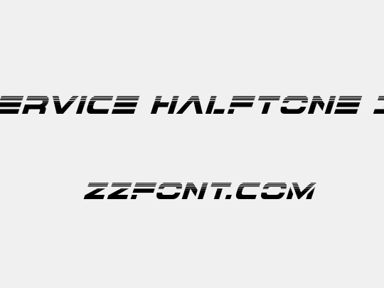 7th Service Halftone Italic