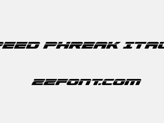 Speed Phreak Italic
