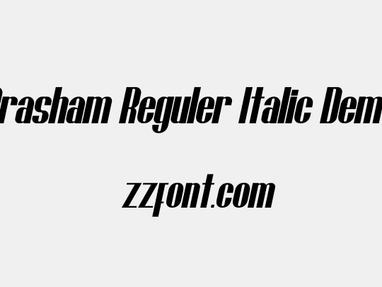 Brasham Reguler Italic Demo
