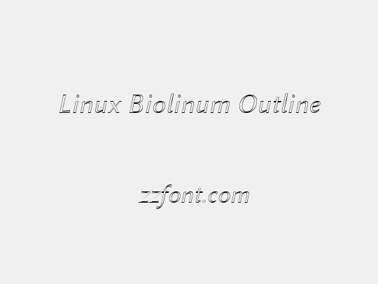 Linux Biolinum Outline
