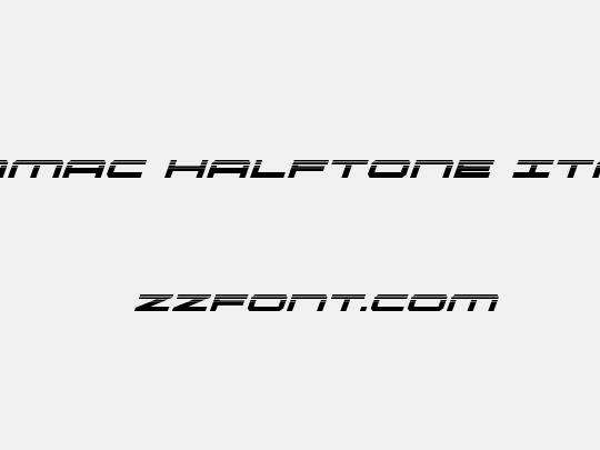 Oramac Halftone Italic